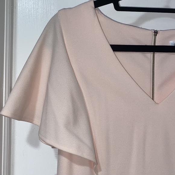 CALVIN KLEIN Blush Pink Short Sleeve Dress - SIZE 12 - Picture 4 of 7